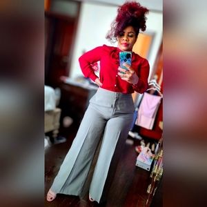 ANN TAYLOR OLIVE WIDE LEG PANTS - SIZE 14...NEW NEW WITH TAGS